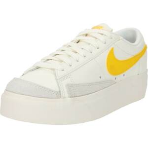 Tenisky 'BLAZER LOW PLATFORM' Nike Sportswear krémová / žlutá / šedá