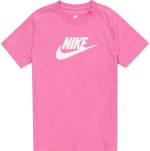 Tričko 'FUTURA' Nike Sportswear pink / bílá