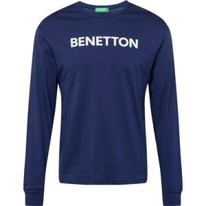 Tričko United Colors of Benetton námořnická modř / bílá
