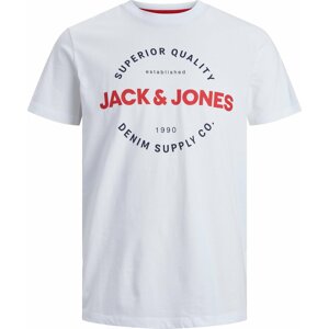 Tričko 'ANWAR' jack & jones námořnická modř / červená / bílá