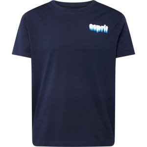 Tričko Esprit modrá / námořnická modř / bílá