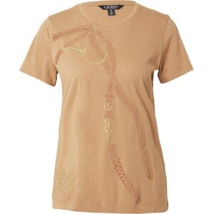 Tričko 'KATLIN' Lauren Ralph Lauren velbloudí / hnědá / zlatá