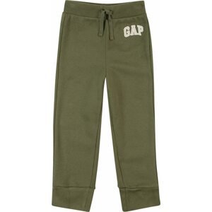 Kalhoty GAP béžová / zelená / bílá