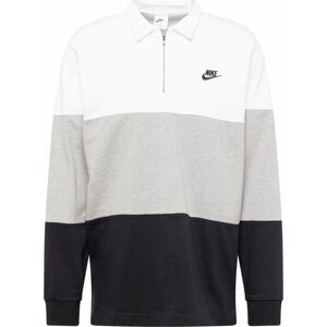 Tričko Nike Sportswear šedý melír / černá / bílá