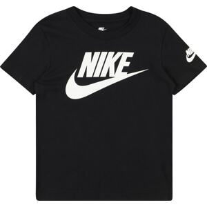 Tričko 'FUTURA EVERGREEN' Nike Sportswear černá / bílá