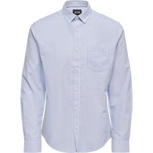 Košile 'Alvaro' Only & Sons světlemodrá / bílá