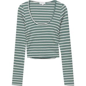 Tričko Pull&Bear starobéžová / šedý melír / tmavě zelená / bílá