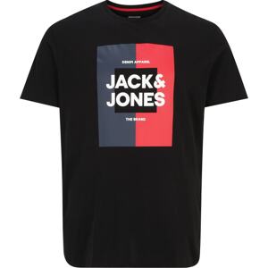 Tričko 'OSCAR' Jack & Jones Plus černá