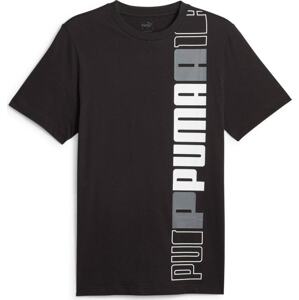 Funkční tričko Puma šedá / černá / bílá