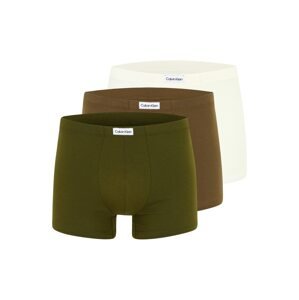 Calvin Klein Underwear Boxerky khaki / olivová / bílá
