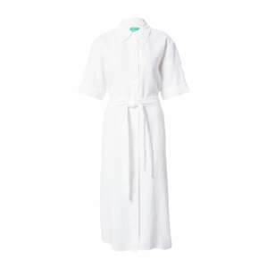 UNITED COLORS OF BENETTON Košilové šaty bílá