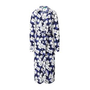 UNITED COLORS OF BENETTON Košilové šaty námořnická modř / fialkově modrá / bílá