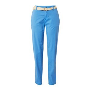 ESPRIT Chino kalhoty béžová / azurová modrá