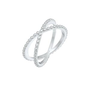 ELLI Prsten  stříbrná / perlově bílá
