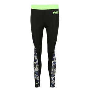 HIIT Sportovní kalhoty 'abstract geo'  svítivě zelená / černá
