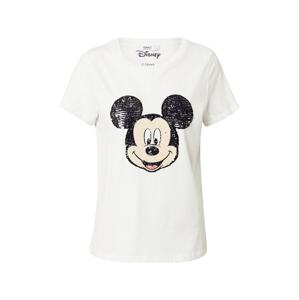 ONLY Tričko 'Mickey'  černá / bílá