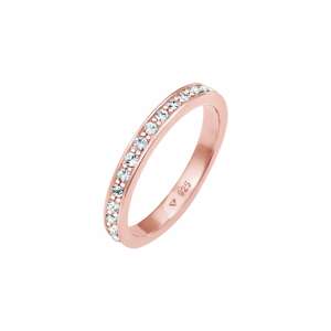 ELLI Prsten  růžově zlatá / průhledná