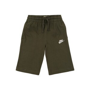 Nike Sportswear Kalhoty  khaki / bílá