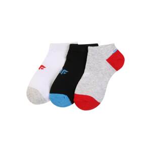 4F Sportovní ponožky modrá / šedá / červená / černá / bílá