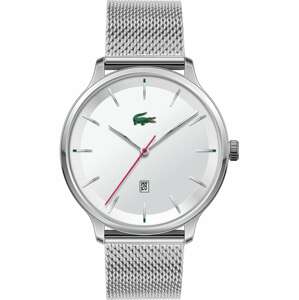 LACOSTE Analogové hodinky  zelená / červená / stříbrná / bílá