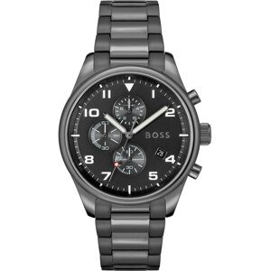 BOSS Black Analogové hodinky  antracitová / tmavě šedá / bílá