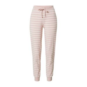 ESPRIT Pyžamové kalhoty světle růžová / bílá