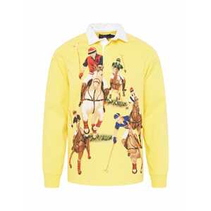 Polo Ralph Lauren Tričko 'RUGBY' hnědá / žlutá / červená / bílá