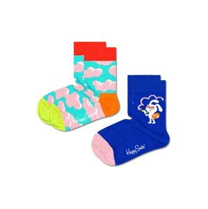 Happy Socks Ponožky modrá / tyrkysová / oranžová / pink