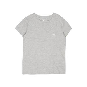 4F Funkční tričko  světle šedá / bílá