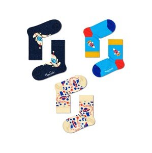 Happy Socks Ponožky 'Astronaut' béžová / modrá / námořnická modř / červená