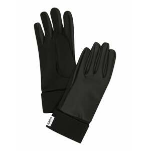 RAINS Prstové rukavice  černá / bílá
