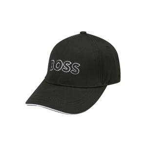 BOSS Kidswear Klobouk  černá / bílá