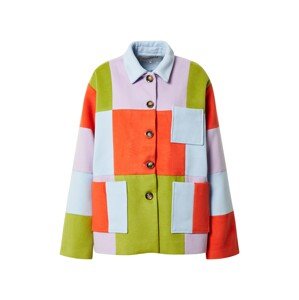 FRNCH PARIS Přechodný kabát 'FLORITA' světlemodrá / světle zelená / bledě fialová / oranžově červená