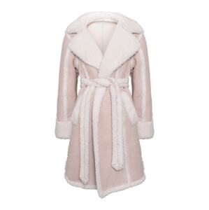 OW Collection Zimní kabát 'NEW YORK' velbloudí / barva bílé vlny