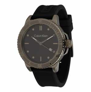 Calvin Klein Analogové hodinky šedobéžová / tmavě šedá / černá