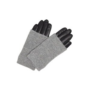 MARKBERG Prstové rukavice  šedý melír / černá