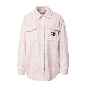 Tommy Jeans Přechodná bunda  námořnická modř / světle růžová / ohnivá červená / bílá