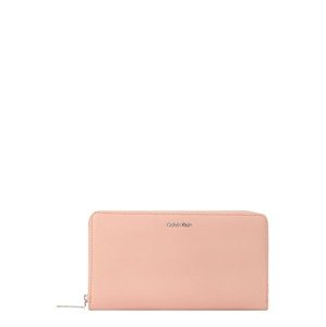 Calvin Klein Peněženka  pastelově růžová / stříbrná