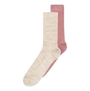 Lindex Ponožky  béžový melír / růže
