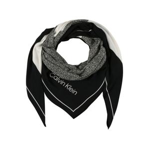Calvin Klein Šátek  šedá / černá / bílá