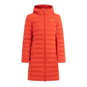 MYMO Zimní kabát svítivě oranžová / bílá