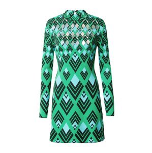 Karen Millen Úpletové šaty světlemodrá / zelená / černá