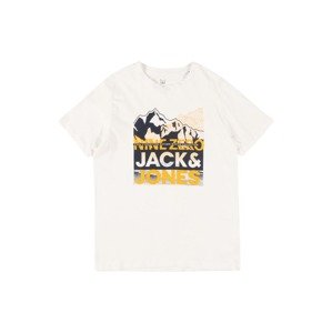 Jack & Jones Junior Tričko 'BOOSTER' šedá / oranžová / černá / bílá