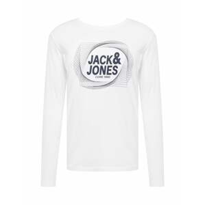 JACK & JONES Tričko 'LUCA' námořnická modř / černá / bílá