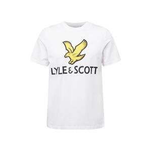 Lyle & Scott Tričko žlutá / černá / bílá