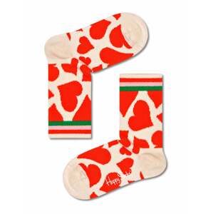 Happy Socks Ponožky béžová / zelená / červená / bílá
