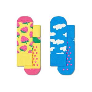 Happy Socks Ponožky  azurová / šafrán / pink / bílá