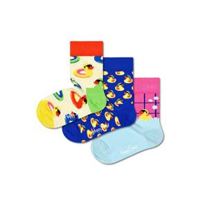 Happy Socks Ponožky 'Bathtime'  modrá / pastelově žlutá / růžová / červená