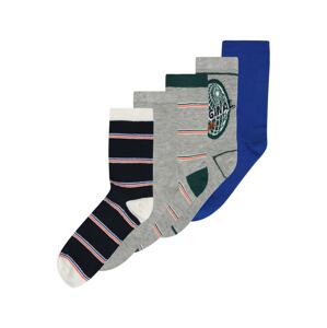 NAME IT Ponožky 'VAKS'  tmavě modrá / šedý melír / zelená / tmavě oranžová