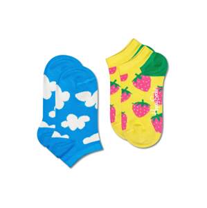 Happy Socks Ponožky azurová / žlutá / pink / bílá